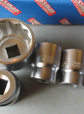 原装进口美国CROSSMAN十字牌3/4系列19mm重型套筒12角梅花套筒