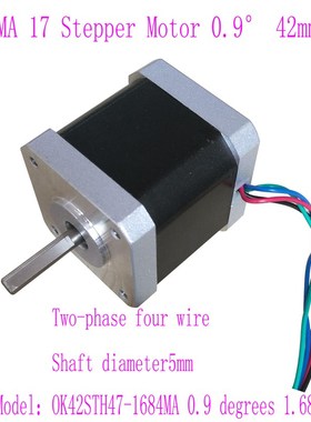 NEMA 17 Stepper Motor 0.9 42mm OK42STH47-1684MA 0.44Nm