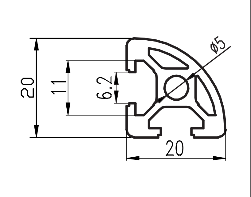 欧标铝型材2020R欧标攻牙铝型材 20*20弧形铝合金型材框架DIY,厨房电器,商用制热电器配件,淘宝优惠券,粉丝福利购,淘宝优惠卷