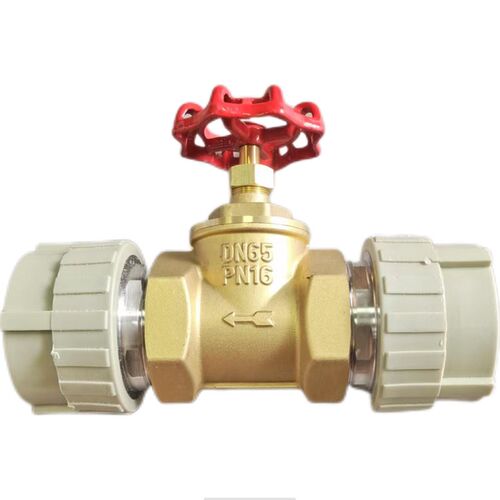 黄铜PPR活接截止阀DN75 DN90 DN110热熔双活接铜截止阀开关