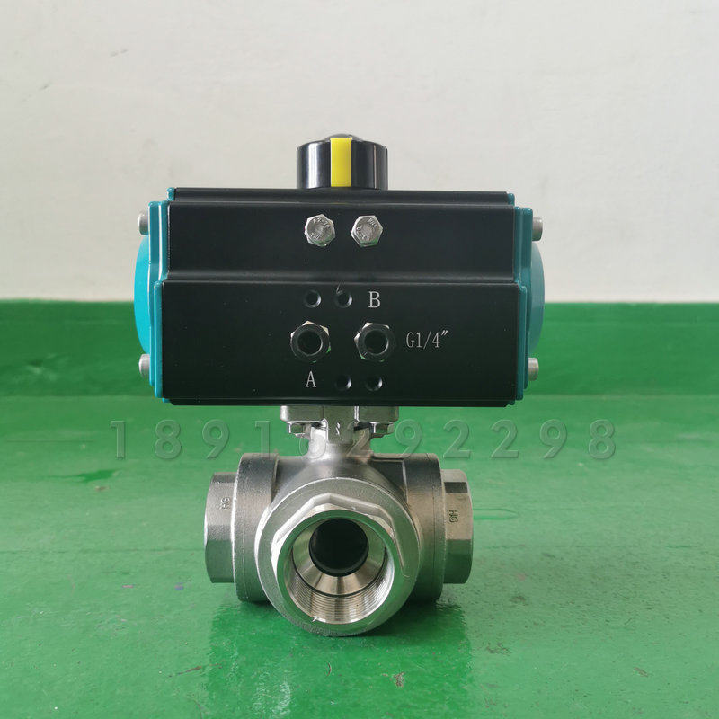 气动丝口三通阀DN20不锈钢内螺纹丝扣蒸汽T型开关换向球阀Q614F,农用物资,苗木固定器/支撑器,淘宝优惠券,粉丝福利购,淘宝优惠卷