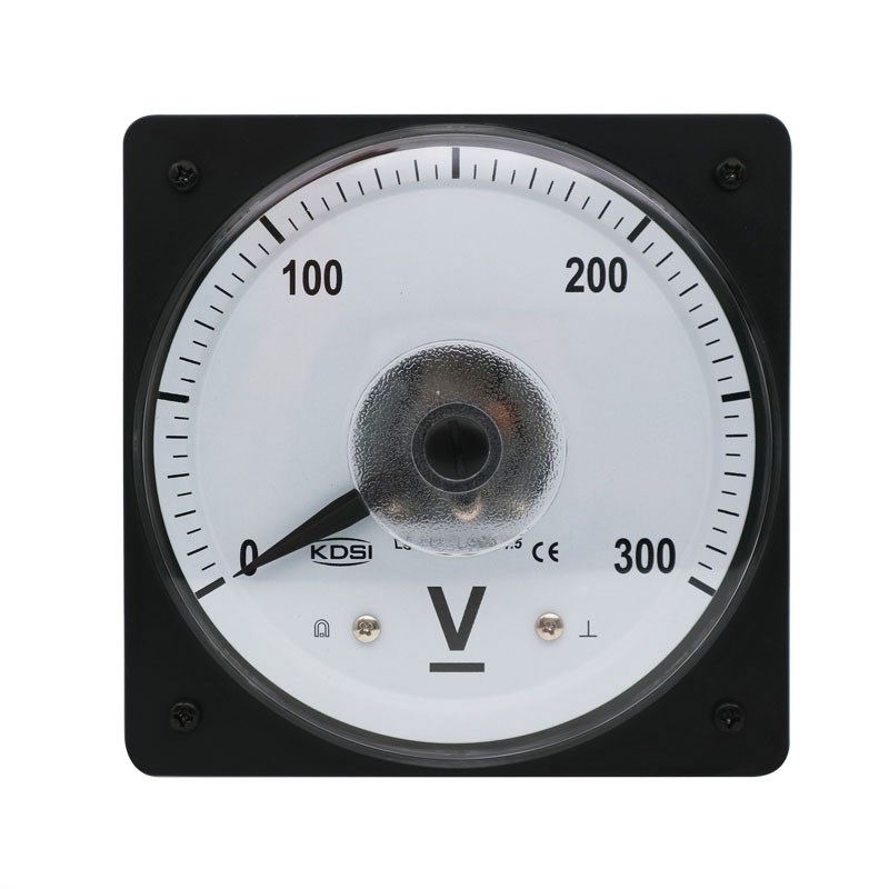 指针式圆形开孔电表LS-110 DC300V直流电压表 船用仪表