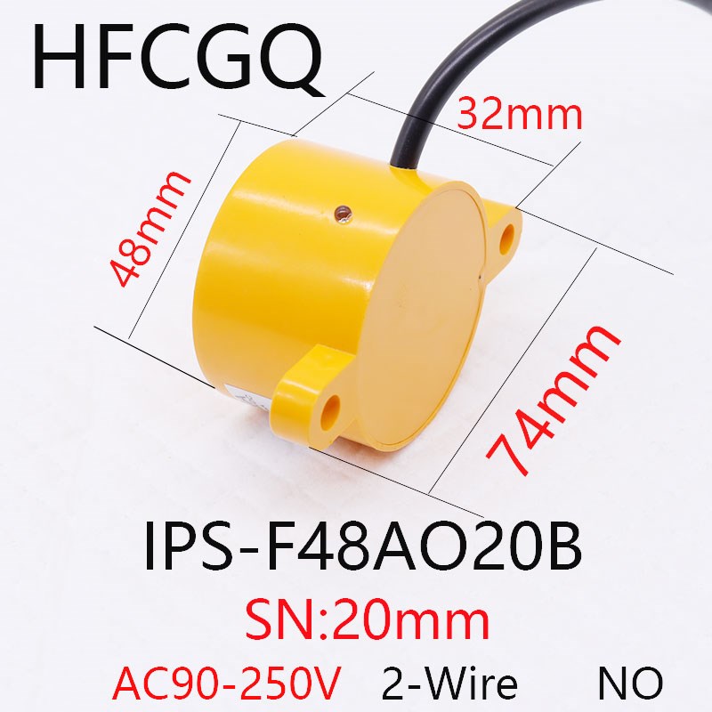 杭发 耳朵型接近开关感应传感器 IPS-F48AO20B交流2线常开90-250V