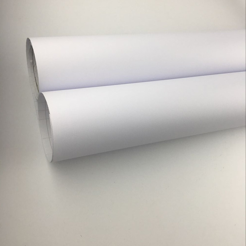 哑光纯白色防水背胶自粘PVC即时贴店面I装修宿舍家具柜子翻新贴纸