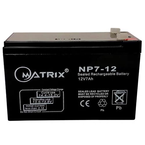 Matrix矩阵12V7Ah NP7-12 电梯应急灯电池 消防主机UPS不间断电源