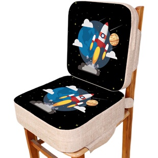 椅子坐垫增高学生钢琴凳加高加厚垫子儿童吃N饭餐椅凳子卡通硬座