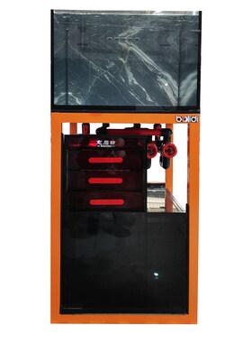 工厂直销60-60-40背溢流兰寿缸底和鱼梳加岩板橙色钢架85高