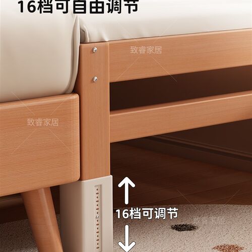 榉木拼接床婴儿床边加宽大人可睡拼接神H器实木儿童床延伸床边小