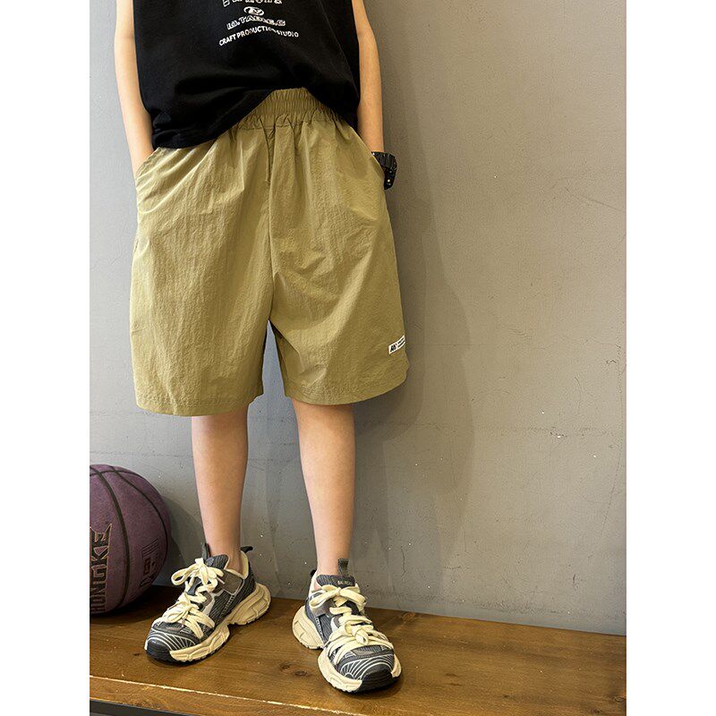 小殷同学男童五分裤夏季薄款2025新款沙滩裤百Q搭韩版儿童夏款中