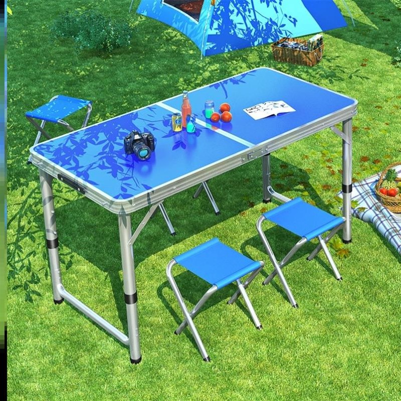户外折叠桌露营后备箱铝合金折叠餐桌椅I夜市摆摊地推宣传展示桌