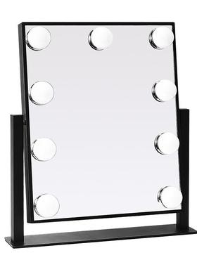 l潮流面e式d化妆289镜台桌梳妆镜灯泡带灯卧室台式桌面镜化妆镜