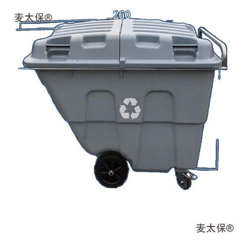 移直销大号塑料麦太保环卫垃圾运车手推型清垃车保洁塑胶物业动户