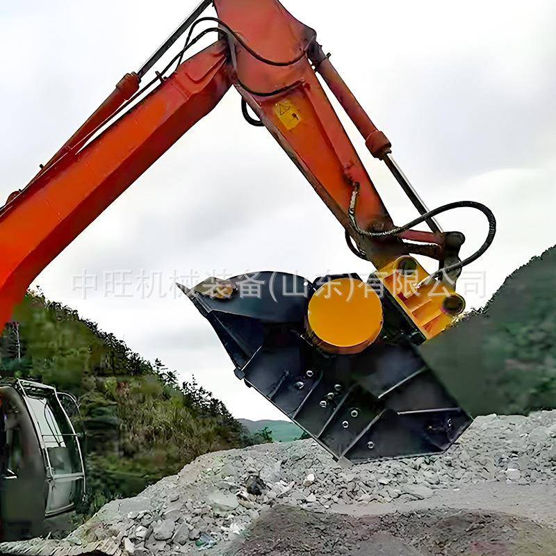 功能挖掘WCZ挖机破碎斗矿多山开采鄂式碎斗粉掘机破碎铲斗