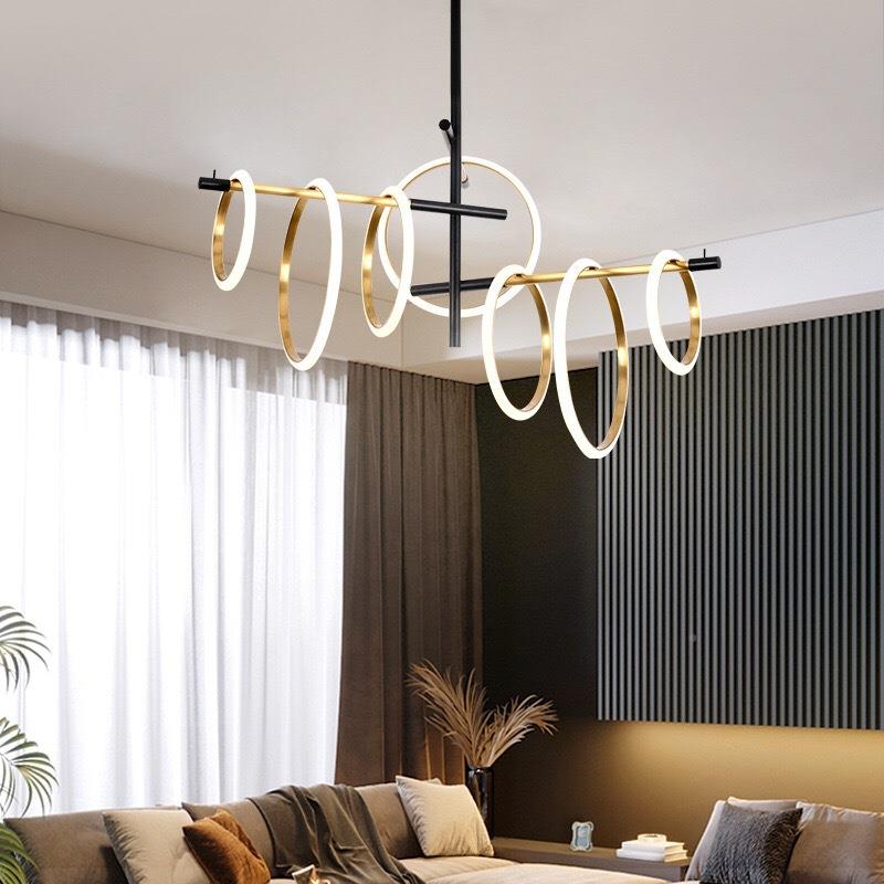 后现吊代e1172轻奢简约客厅l性d灯创意个餐厅光环磁吸卧室吊灯具