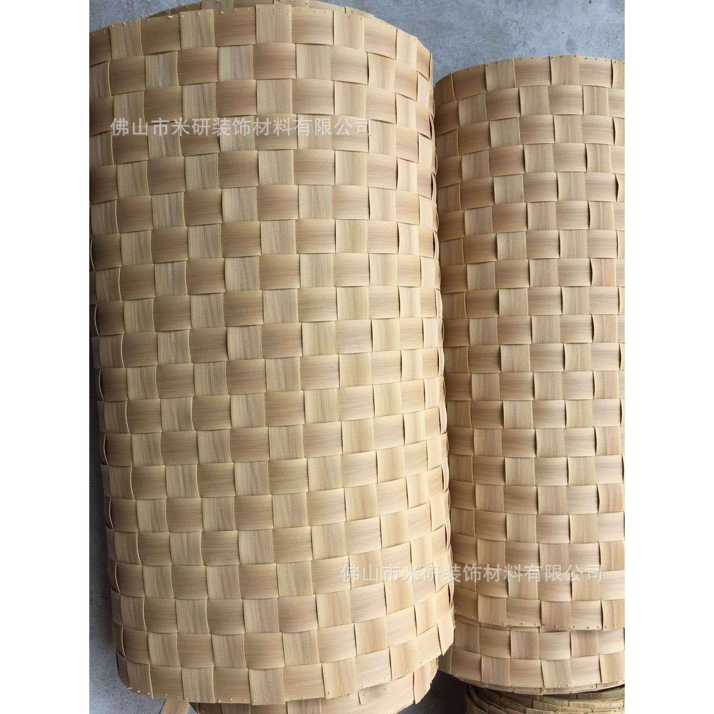 工厂仿真席子装修编吊顶竹席空CDC竹装墙民宿农家乐饭镂防火店竹