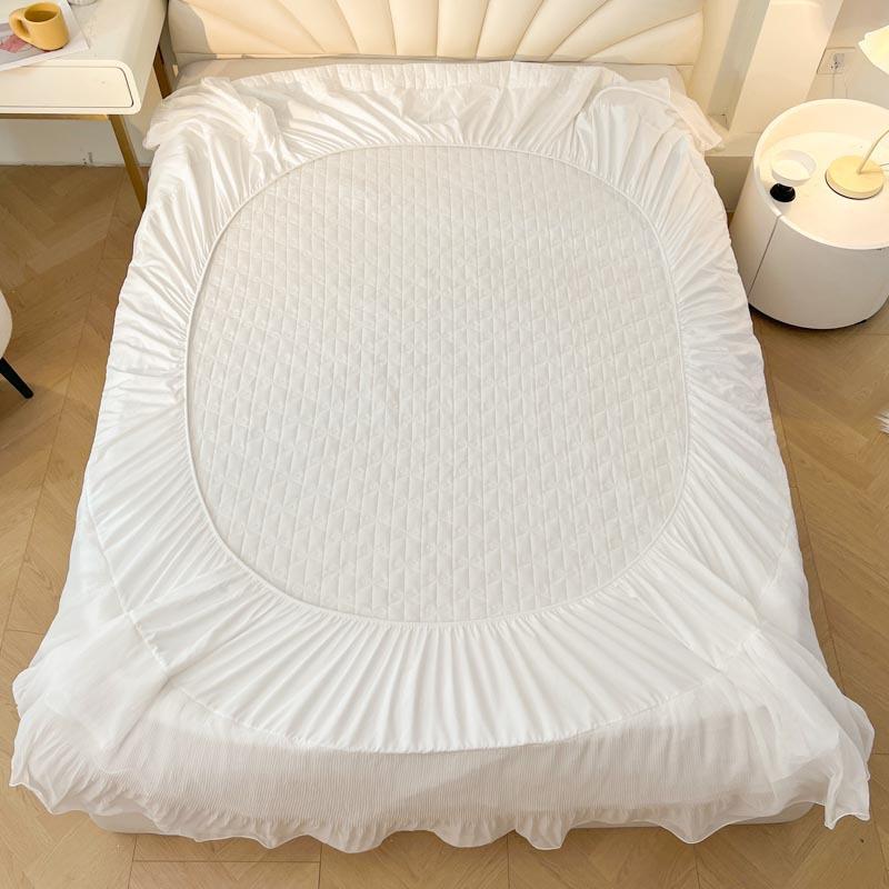 公主夹床棉围裙单件四季风款蕾丝花边床裙罩床笠带20248184裙边床