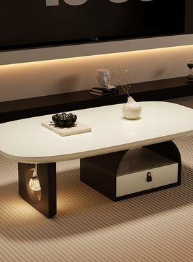 法式茶几客厅家用奶轻油极简岩板风025新款复古ETA中古奢2设计师