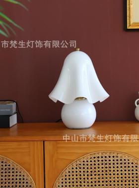 裙轻摆78066系列法式复古手工玻璃台灯中古卧室床头书房客摆厅奢