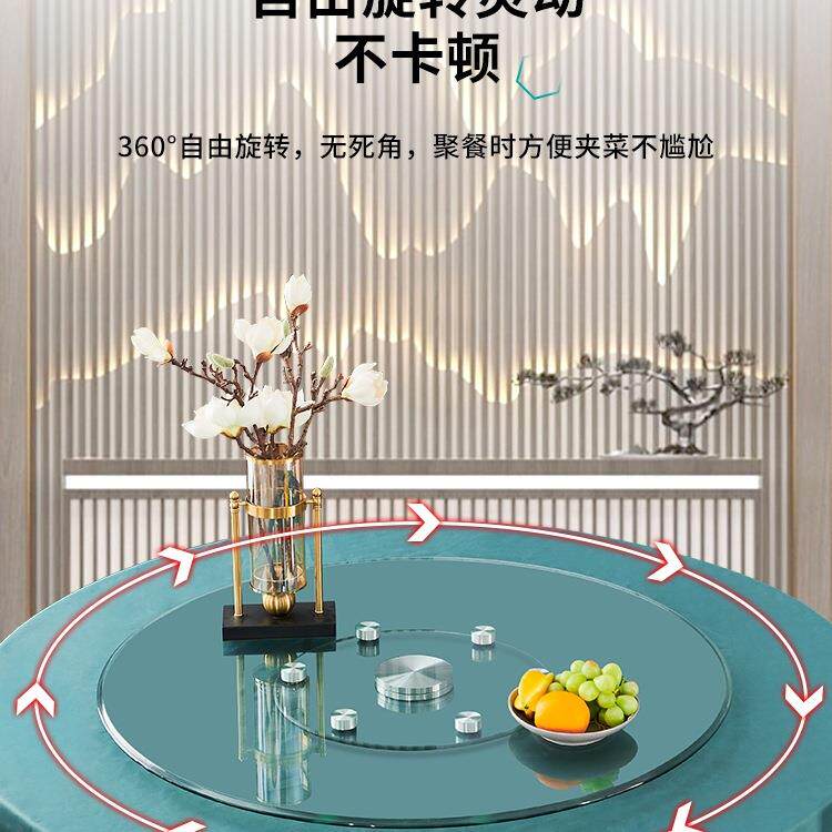 餐转盘钢化玻璃转盘大圆台玻璃旋转CRC桌桌台圆形玻璃面加厚钢化