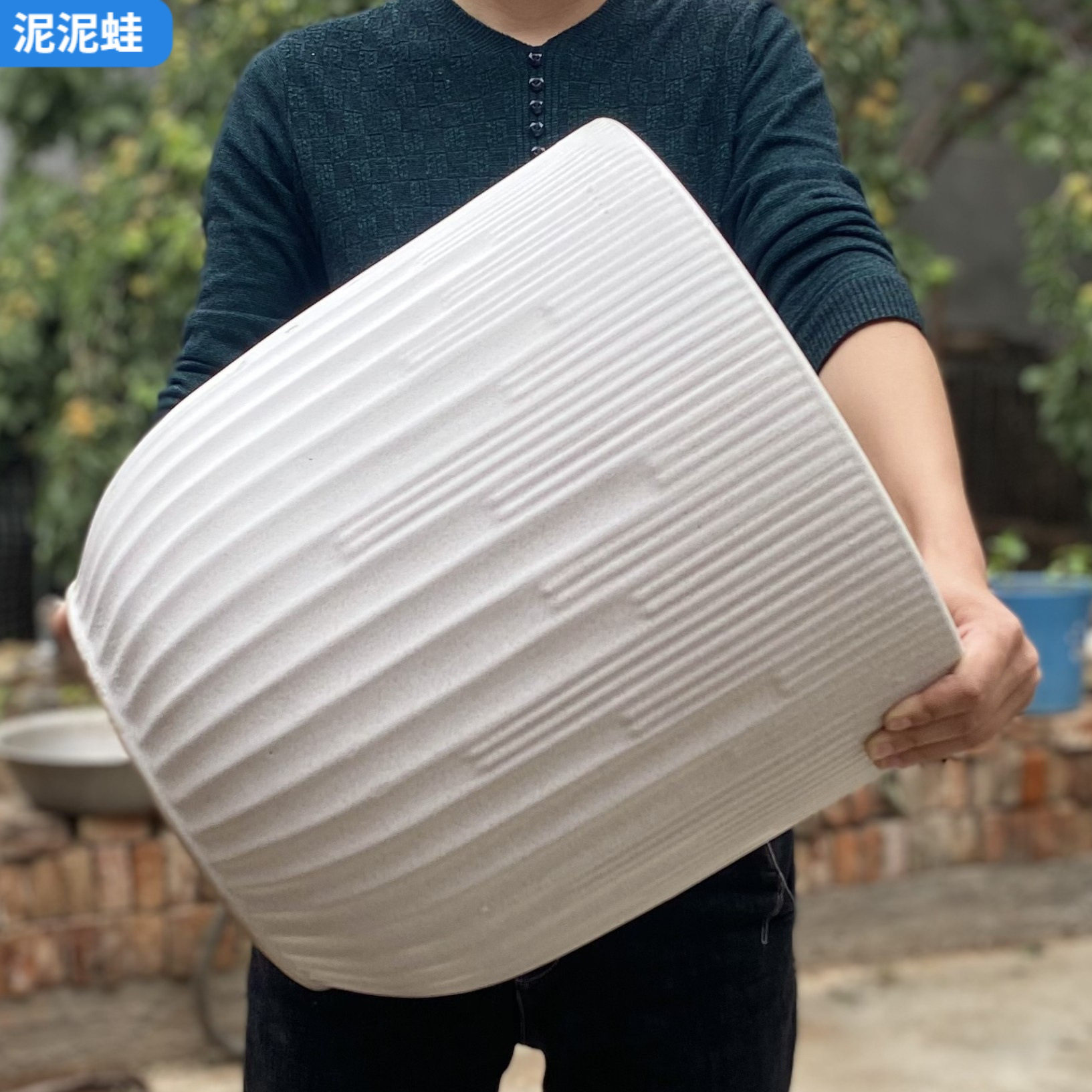 简约现代陶瓷特大号口径花盆