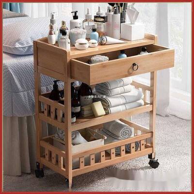 推ATO车木美发院发店小推车理足浴店养工生馆实具车柜子竹