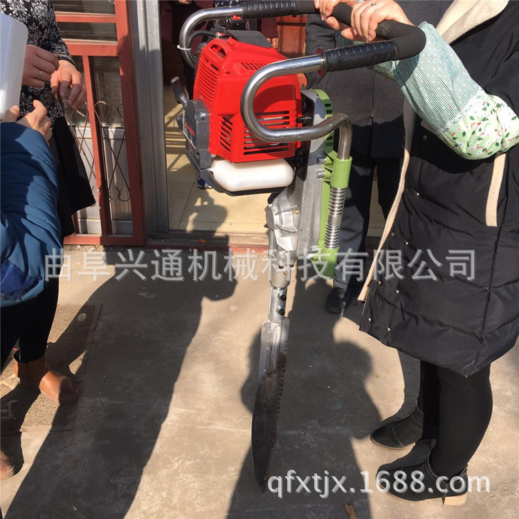 湖北大马力汽油移苗机 苗木移栽机挖树机 带土球锯齿挖树机