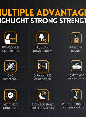 FNIRSIHS-02A1/B智能烙铁00NMB便携式电恒温W焊台焊笔家用维修焊