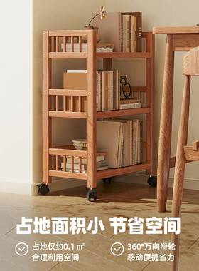 书架置家物架落地用多层移带轮FWQ小杂推车动物柜书桌边简易收纳