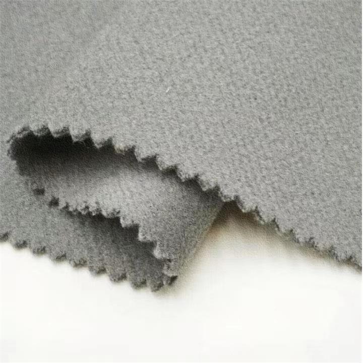 斜纹肌理9羊毛锦纶双顺面绒面料秋冬粗纺素色毛大衣呢AWR毛羊呢面