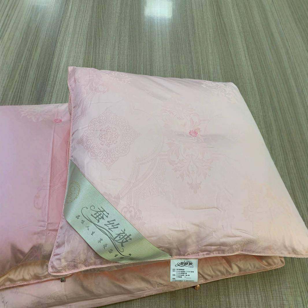 蚕丝单被软全棉内套被芯子母柔胆被胎纯棉提花6060婚庆件双单人被