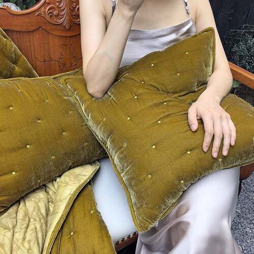 福笙锦绒刺新绣TTqwzurw抱枕丝绒中沙发靠厅垫汽车腰枕客式卧室靠