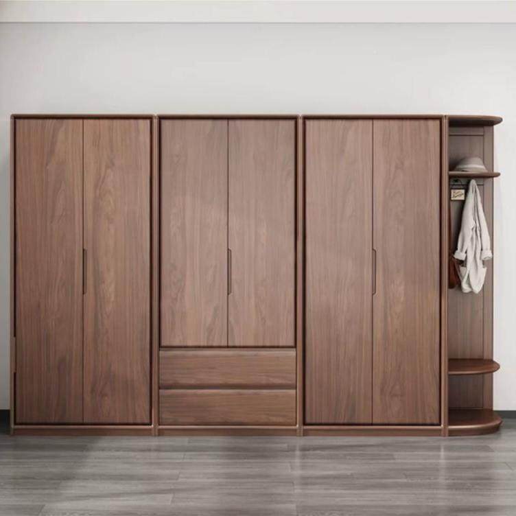 北美黑胡桃木木全实衣轻奢原木衣橱卧室平开门顶带柜收FGJ纳储物,电子元器件市场,其它元器件,淘宝优惠券,粉丝福利购,淘宝优惠卷