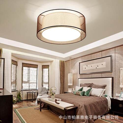 新中式卧吸顶灯客厅餐厅灯中风灯书房国616过道茶室复古方形室LED