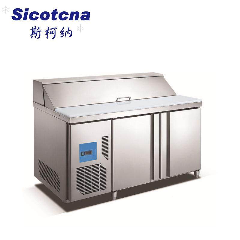 不锈钢拉保冷工柜作台色拉沙SKN-SCL平台冷柜风冷沙拉台斯柯纳鲜