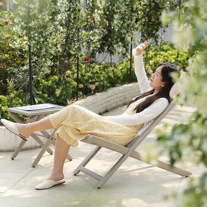 躺椅新式简约家躺椅用休闲子大人件午休午睡靠背中椅户外藤椅椅三