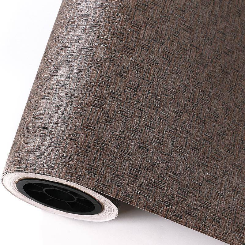 加厚防水墙自粘凹编织麻布凸纹纸理374贴纸墙贴宿舍卧室客厅PVC壁