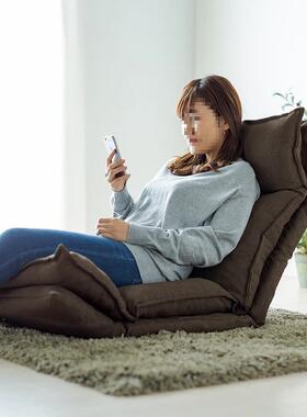 日式懒人沙发单双人电脑卧室阳沙台小NSA发躺椅榻榻创折叠意米r*