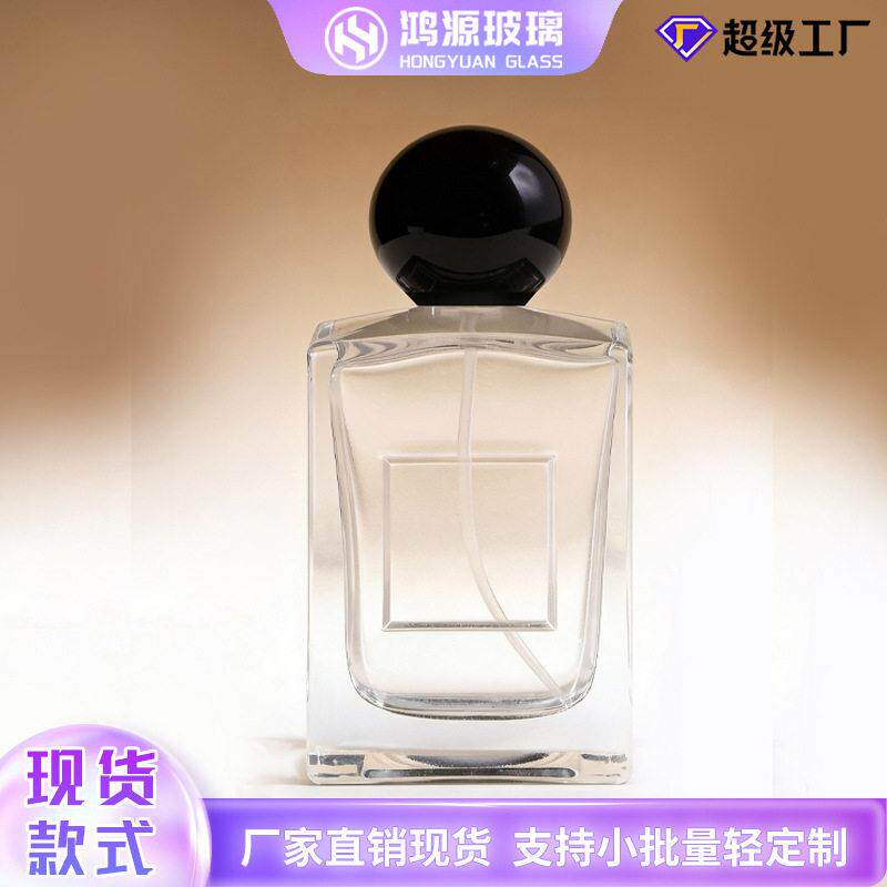 香水分装50/100ml透明喷雾空子按压式香水卡口玻璃香水裸