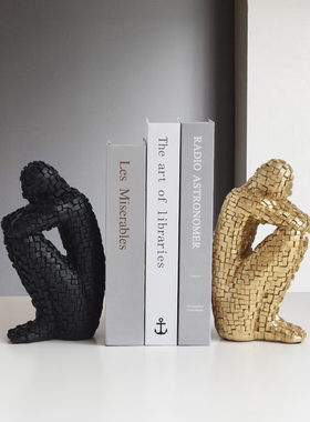 北欧样板房客厅玄关酒柜装饰品书房创意雕N塑艺术抽象人物摆件