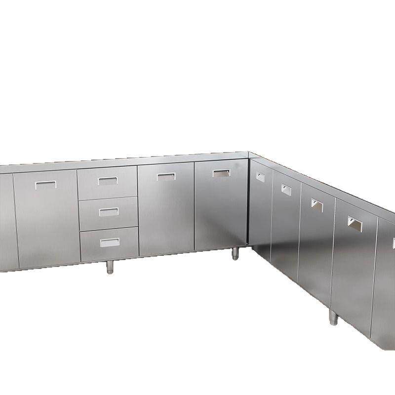 304整体不柜锈钢厨家用灶台村组合859收纳橱柜一农体储房物整装