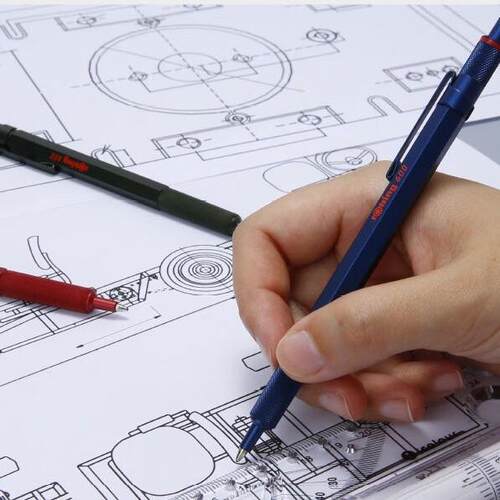 红环（rOtring）圆珠笔高公绘值办用品学生书写画制BBZ颜图设计专