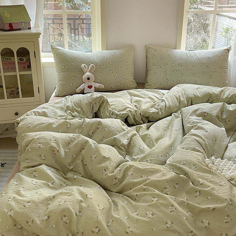 2025新三层纱四款云感针织棉双层纱件套套三四件套床上被套被床单
