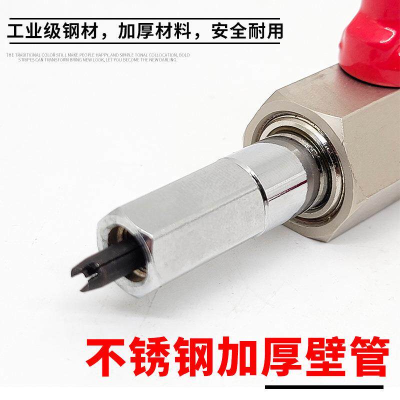 现胎货不加锈钢手摇快速充气杆大车000轮货气杆带表加长加厚管壁