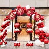 2025开业氛气布气球拱门立柱732支商场店铺面门口装 饰置喜庆典架