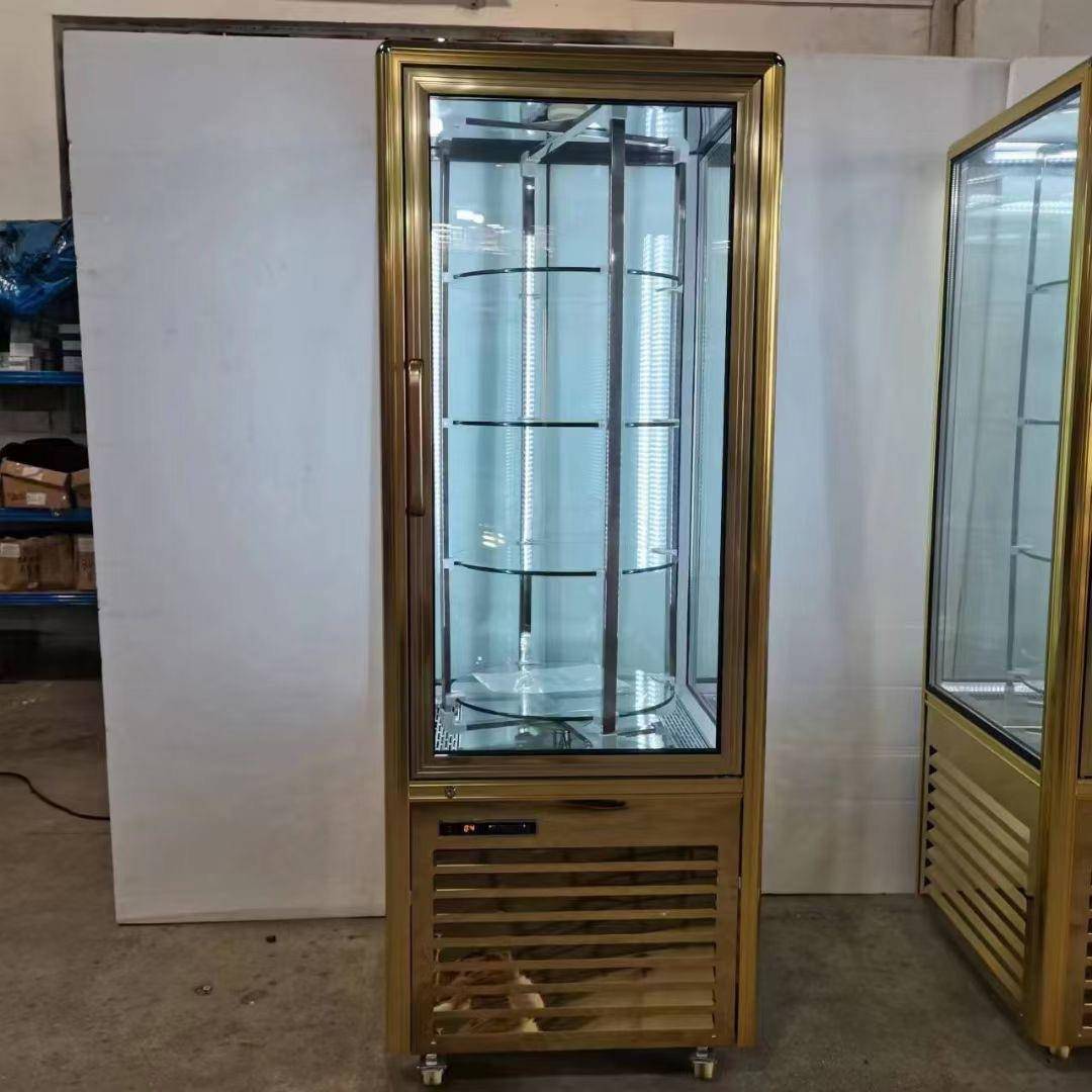 六旋转展陈示柜玻蛋糕柜西点面包六角面列璃柜甜品出口冷248柜欧