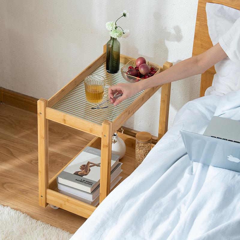 客网厅沙发几可CJBJ移动玻璃小茶几卧室床头几边几现边代简约红角