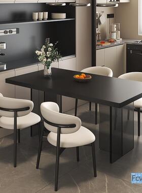 长方形全托板餐桌克椅组合轻奢现代简约88528亚力悬浮小户岩家用