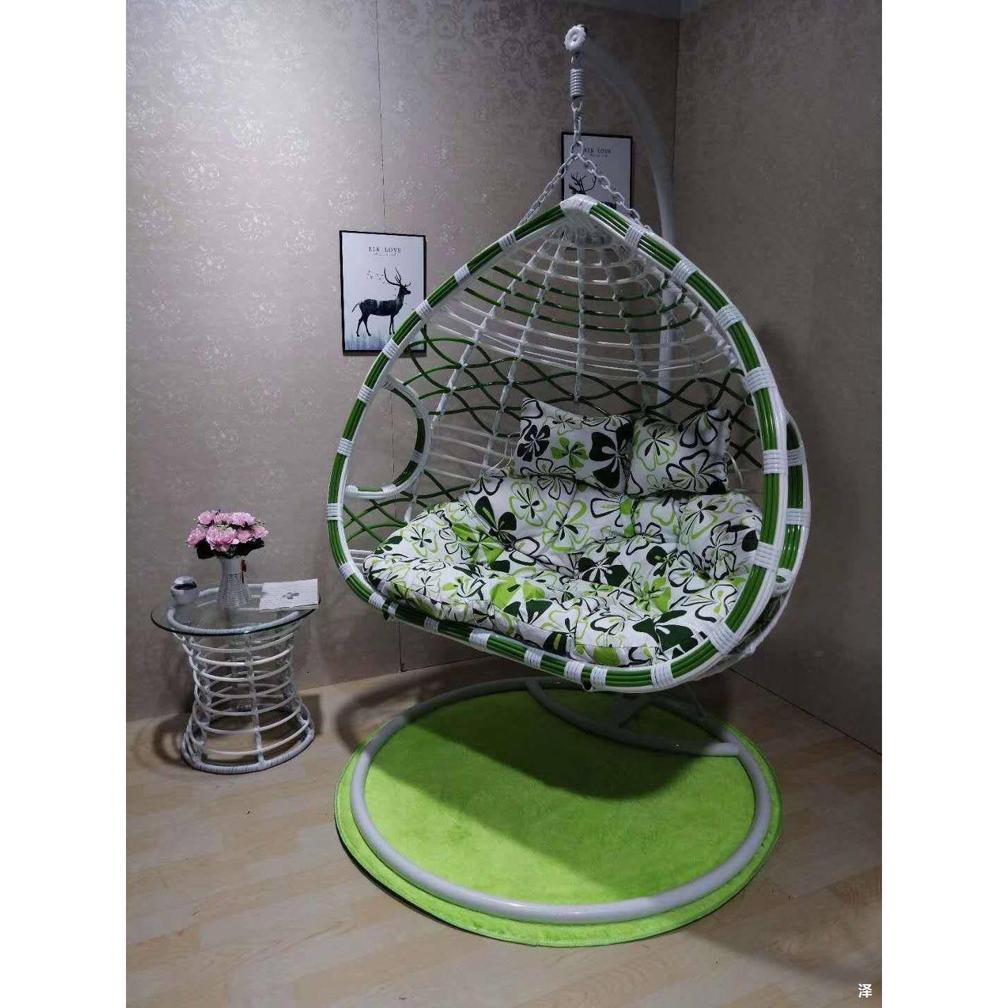 粗藤双人巢吊藤椅摇室XAX内吊椅鸟秋千休闲吊篮椅篮户外摇椅