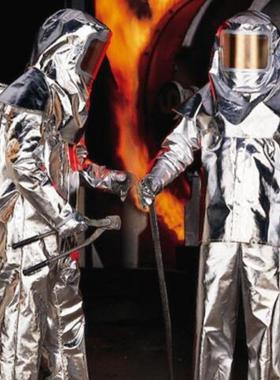 思安3410111992体5100分式整套梅隔热防护服带SCBA背囊小号