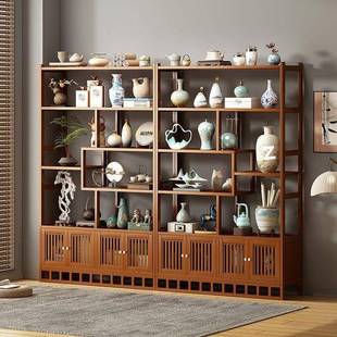 博古摆件式办公室茶室博物架多宝阁置物架厅古董隔断BWN架中客展